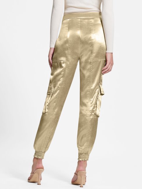 Pantalon Cargo En Ciment Satiné Guess Eco Soundwave