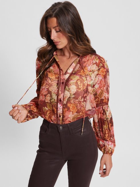 Guess Eco Josette Top Tapisserie Numérique Imprimé Ma