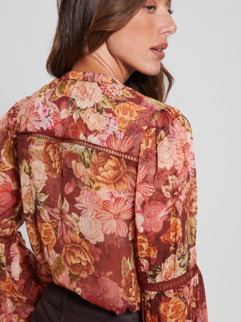 Guess Eco Josette Top Tapisserie Numérique Imprimé Ma