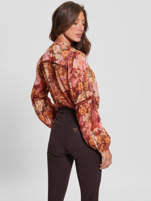 Guess Eco Josette Top Tapisserie Numérique Imprimé Ma