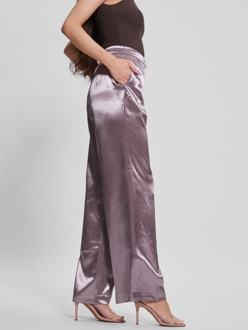 Pantalon En Satin Brisilda Violet Rose Suppose