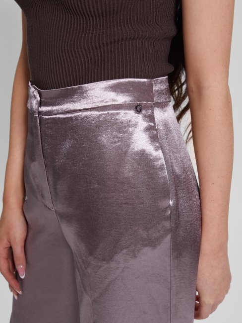 Pantalon En Satin Brisilda Violet Rose Suppose