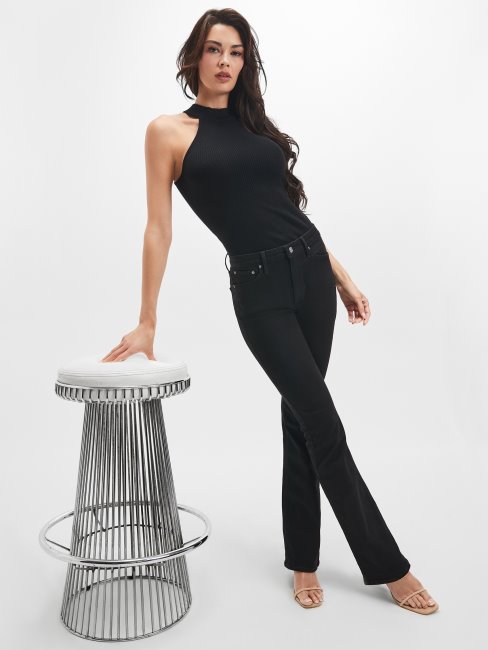 Guess Carrie - Jean éco Sexy évasé Noir