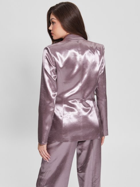 Blazer En Satin Bretagne Rose Violet Guess