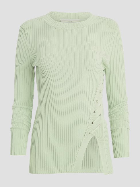 Chandail Vert Brumeux Col Rond Irmine Top Deviner