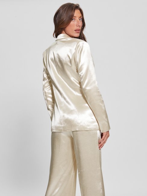 Blazer En Satin Breta Guess Huître Perlée