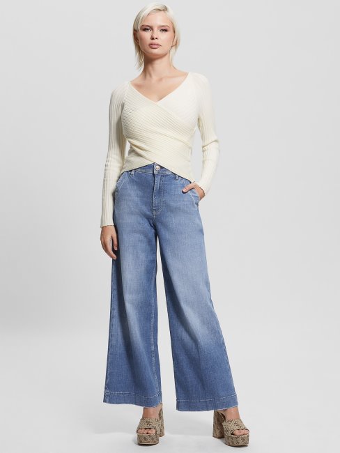 Guess Eco Sabine Pull Top Blanc Crème