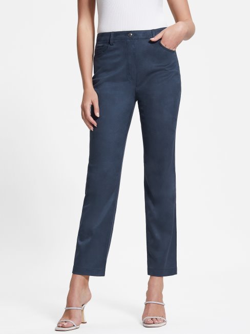 Pantalon Droit Kelly Bleu Noirci Guess