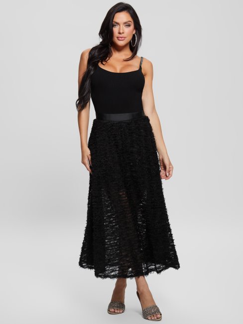 Eco Nevia Body à Bretelles En Strass Guess Noir De Jais