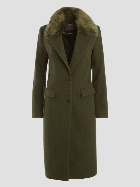 Guess Manteau Laurence Vert Chasseur Multi