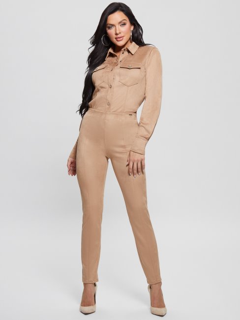 Chemise Western En Faux Suède à Marguerites Guess Wet Sand