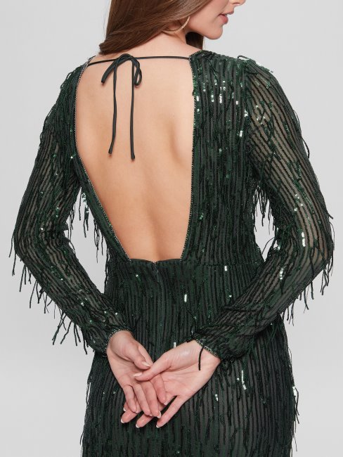 Peignoir Moss Mat Multi Elodie à Franges Et Sequins Guess