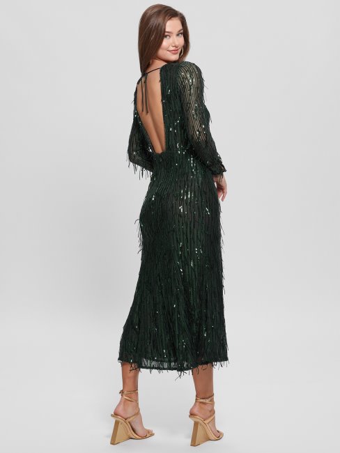 Peignoir Moss Mat Multi Elodie à Franges Et Sequins Guess