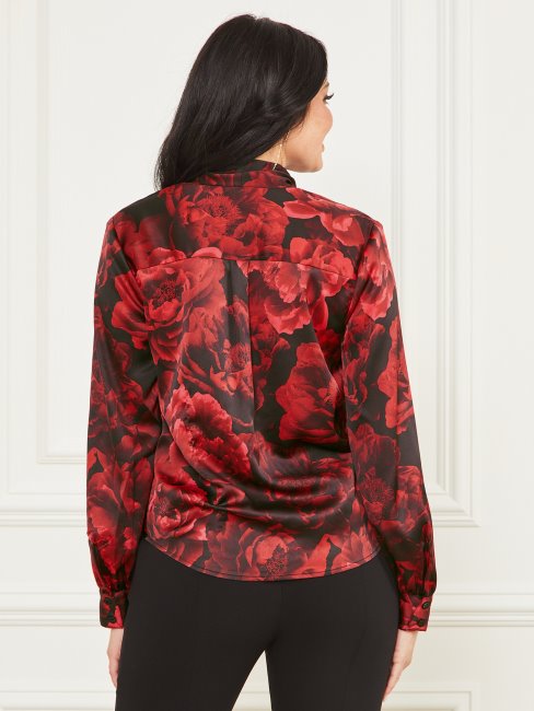 Guess Blouse Daphné Imprimé Fleur De La Passion