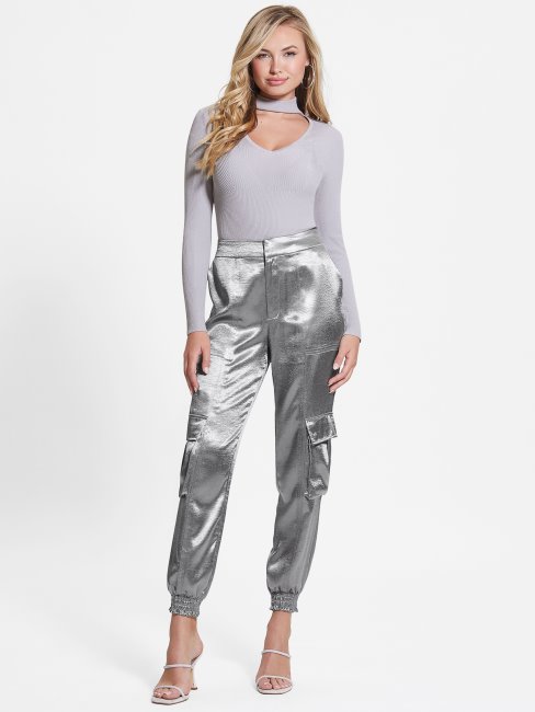 Pull Lea à Sequins Découpés Métallisé Guess