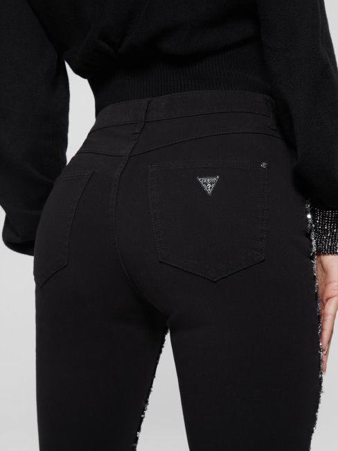 Glam Tiger - Jean Skinny à Sequins Tigre Argenté Guess 1981