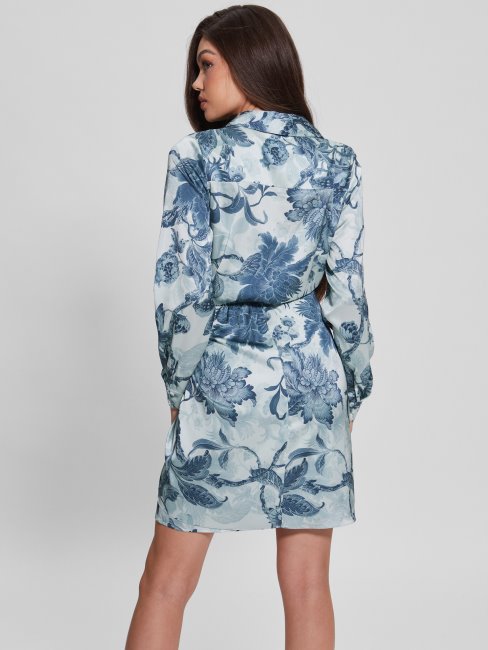 Eco Alya Peignoir Imprimé Guess Porcelaine Imprimé Fleuri Bl