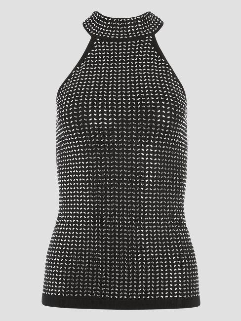 Pull Noir Jet Eco Celeste Miroir Top Guess