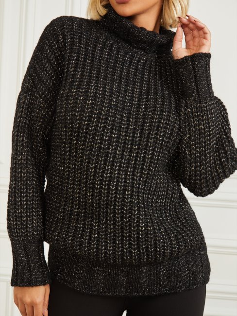 Promesse Pull En Laine Mélangée Guess Jet Black Multi