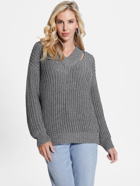 Lise Pull à Découpes Guess Mindful Lurex Multi
