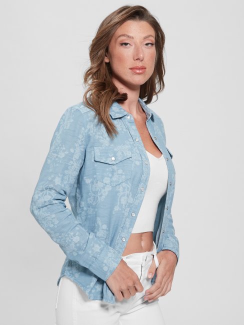 Chemise à Manches Longues Coronado Blue Multi Guess Riley