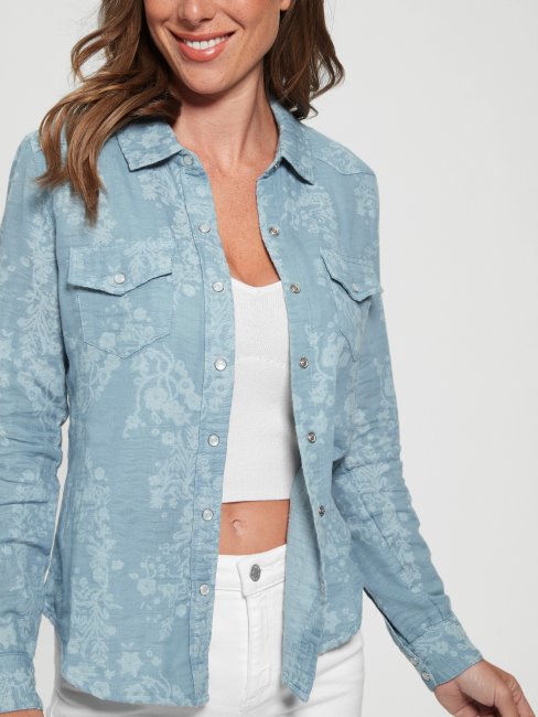 Chemise à Manches Longues Coronado Blue Multi Guess Riley