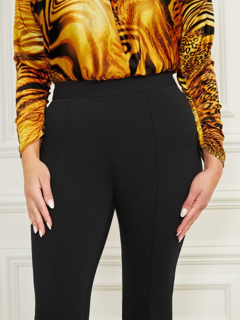 Pantalon évasé Chloe Noir Jet Guess