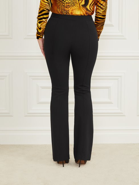 Pantalon évasé Chloe Noir Jet Guess