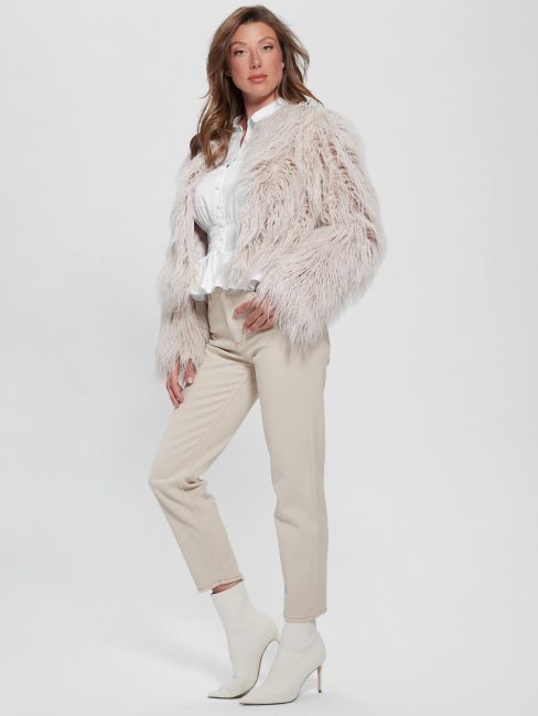 Guess Mandy Blouse Smockée Blanc Pur