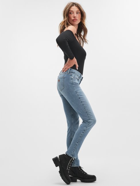 Guess Power Skinny Taille Basse Afina Bleu