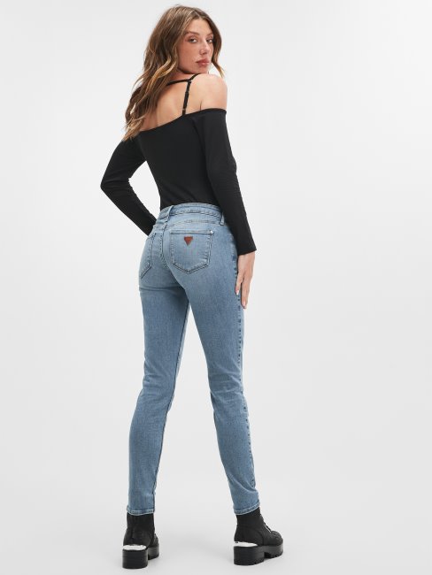 Guess Power Skinny Taille Basse Afina Bleu