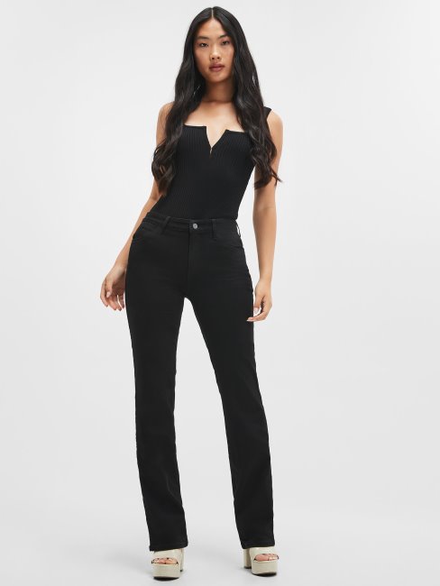 Carrie - Jean Droit Noir Sexy Guess Eco