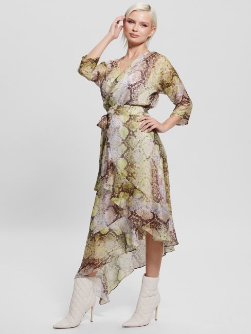 Guess Glam - Robe Portefeuille éco Ensley à Imprimé Serpent