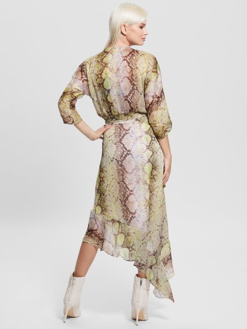 Guess Glam - Robe Portefeuille éco Ensley à Imprimé Serpent