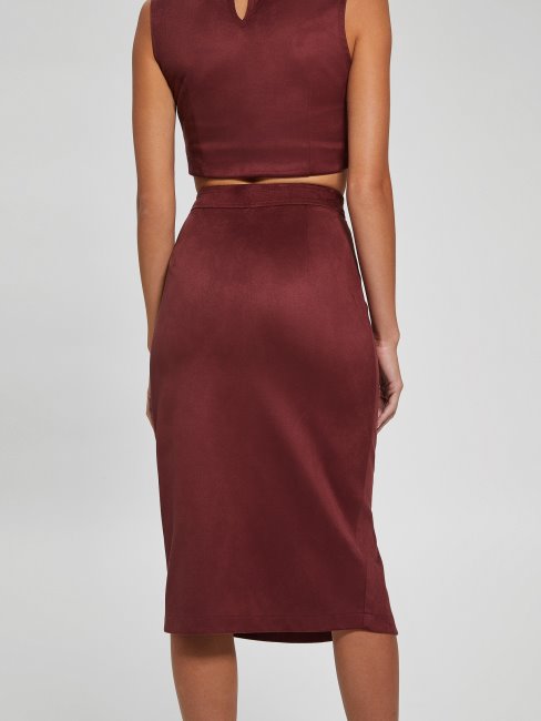 Jupe Imitation Daim Mirabelle De Vin Mystique