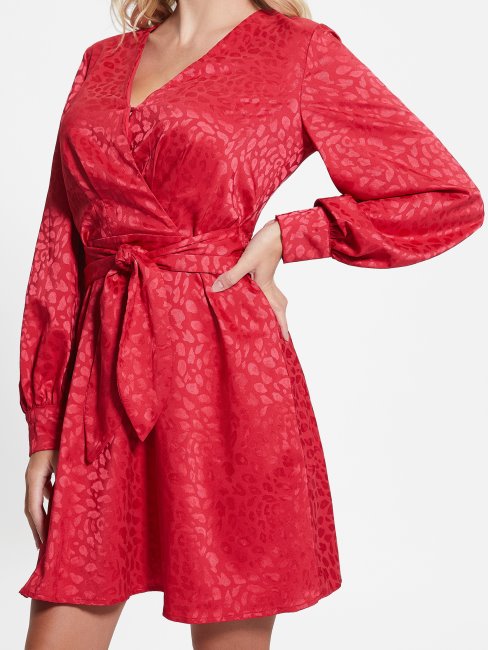Guess Jus De Fruits Rose Brielle Robe Léopard