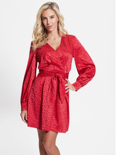 Guess Jus De Fruits Rose Brielle Robe Léopard