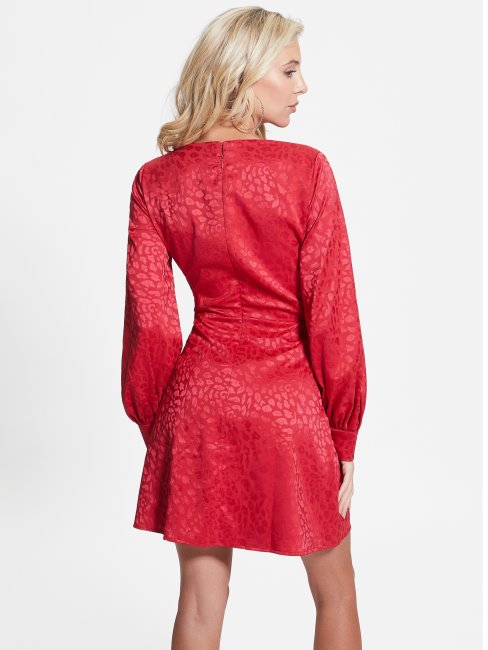 Guess Jus De Fruits Rose Brielle Robe Léopard