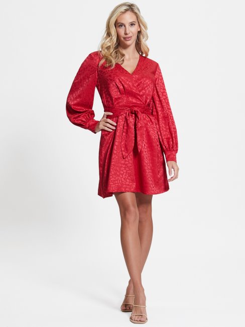 Guess Jus De Fruits Rose Brielle Robe Léopard