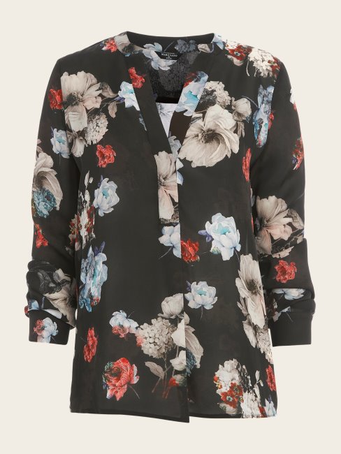 Cynthia Blouse En Soie Imprimée Savage Beauty Print Guess