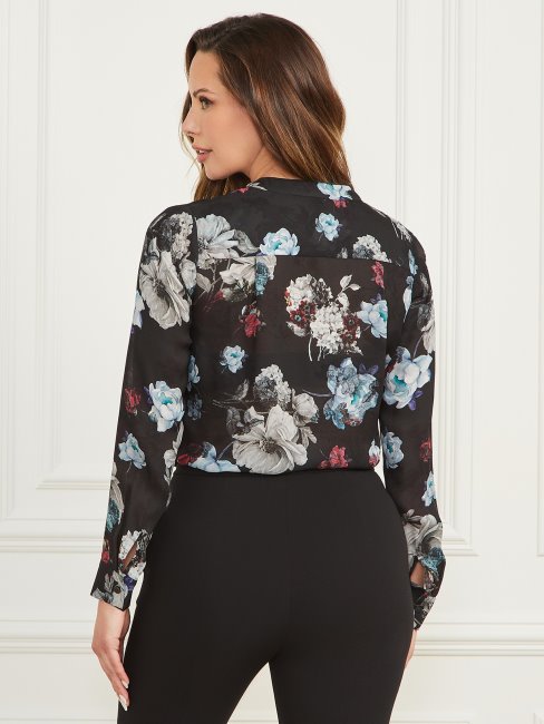 Cynthia Blouse En Soie Imprimée Savage Beauty Print Guess