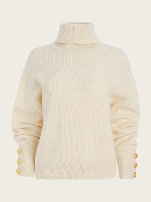 Sandy Shore Elodie Pull Col Montant En Laine Mélangée Guess