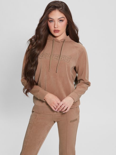 Sweat à Capuche En Suédine Euphemia Blondie Guess