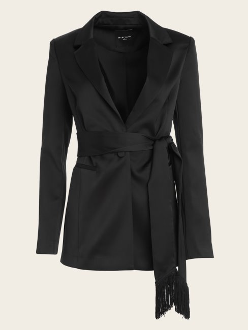 Blazer Guess Marcello Noir De Jais Noué Sur Le Devant