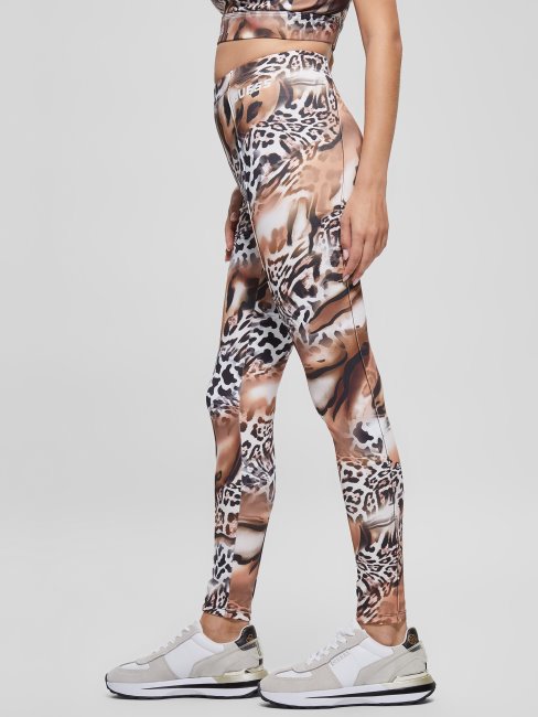 Legging Fluide Imprimé Léopard Guess Eco Adrianna Animalier