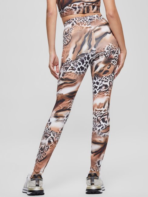 Legging Fluide Imprimé Léopard Guess Eco Adrianna Animalier
