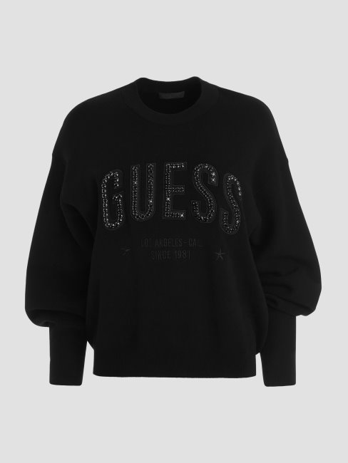 Sweat à Logo Estelle Noir De Jais Guess