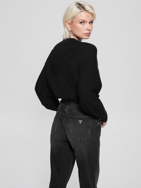 Sweat à Logo Estelle Noir De Jais Guess