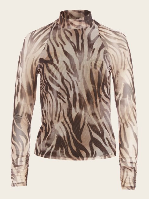 Guess Fumée Et Miroirs Haut En Filet Imprimé Fumée Et Miroirs