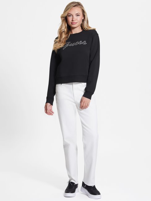 Pull Noir Jet Eco Alona Logo Guess